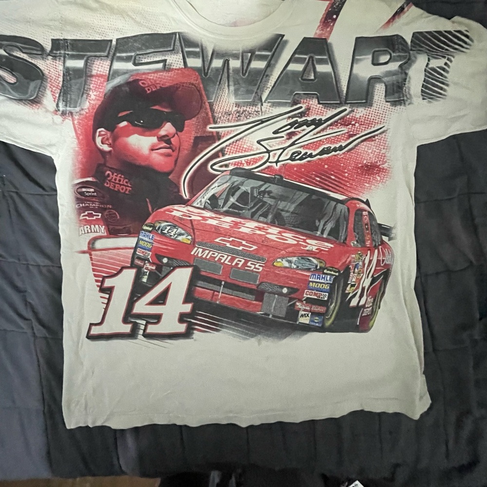 Graphic Racing T-Shirt with Car Print
